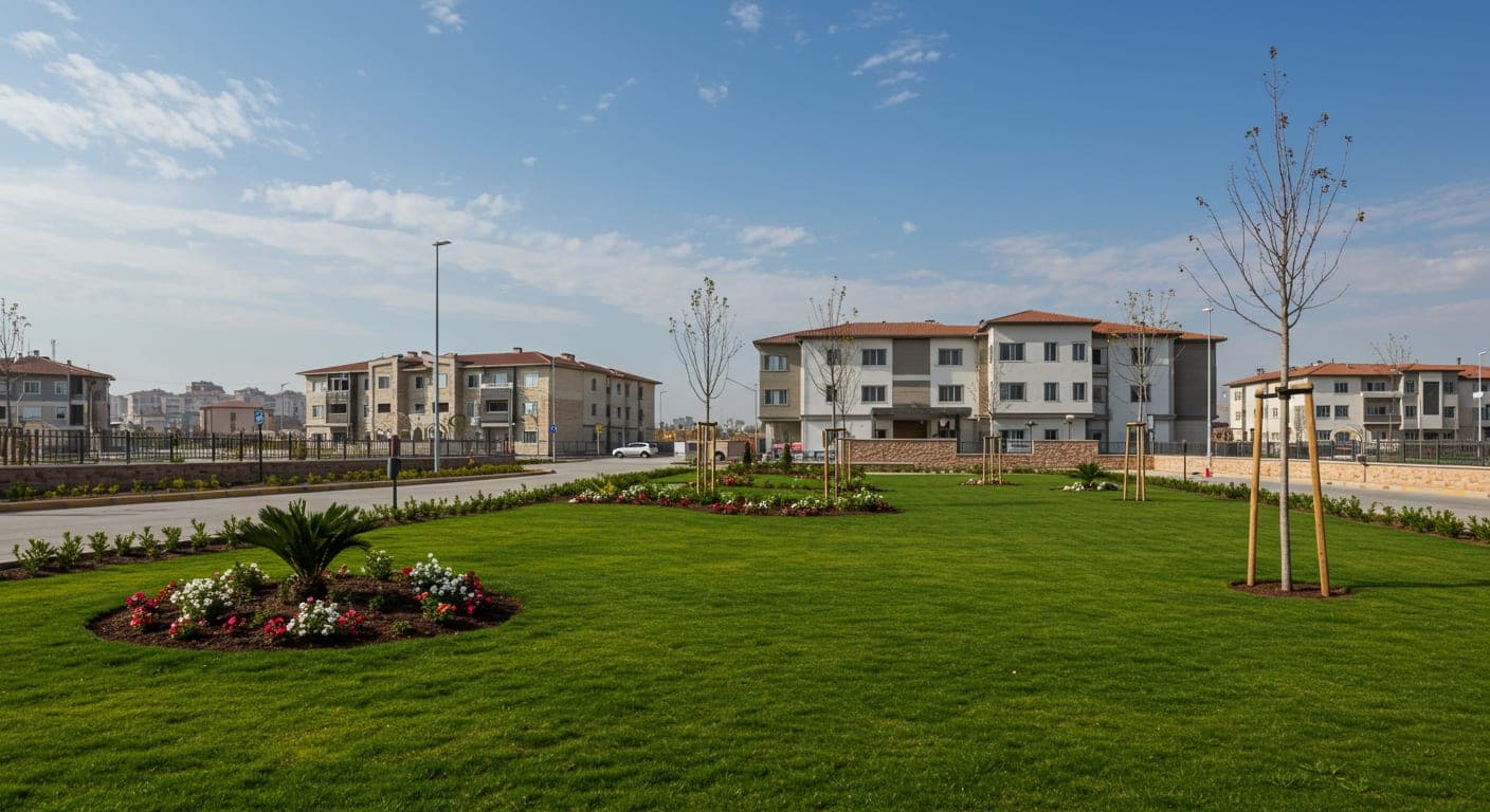 Kahramankazan'da sanayi-konut bahçe yeşillendirmesi