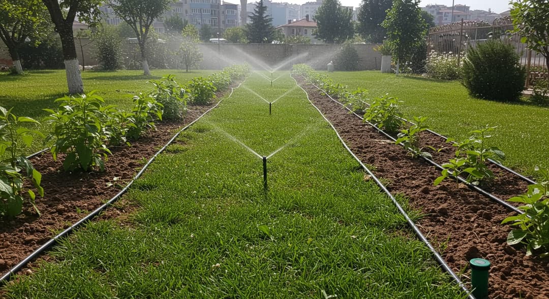 Bahçe sulaması için su kaynağı ve dağıtım planlaması