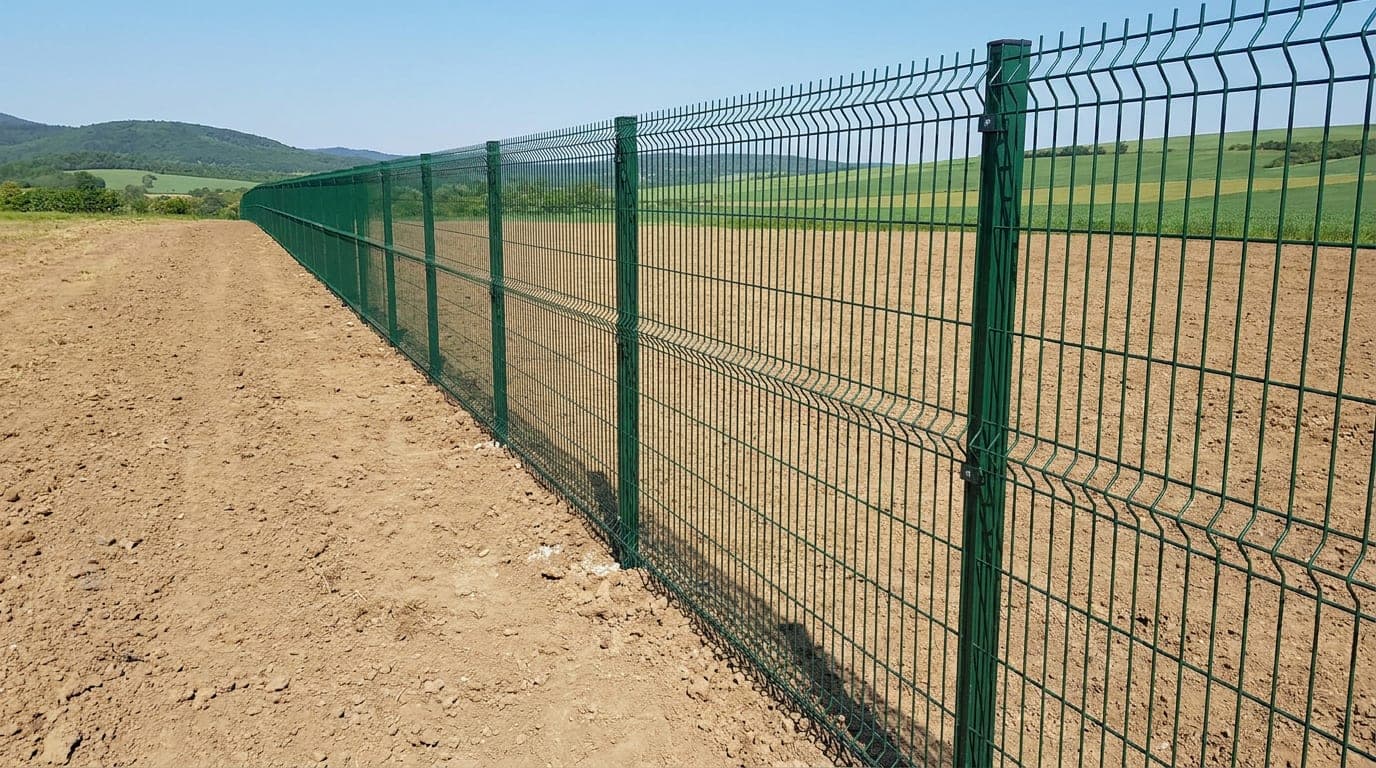 Teslim sonrası kontrol edilen panel çit hattı