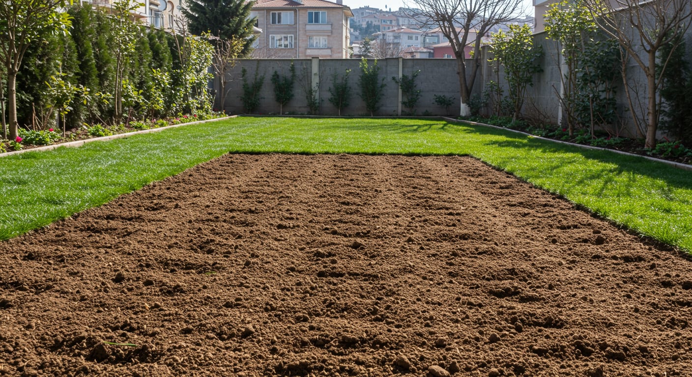 Çim tohumunun toprağa ekimi uygulaması