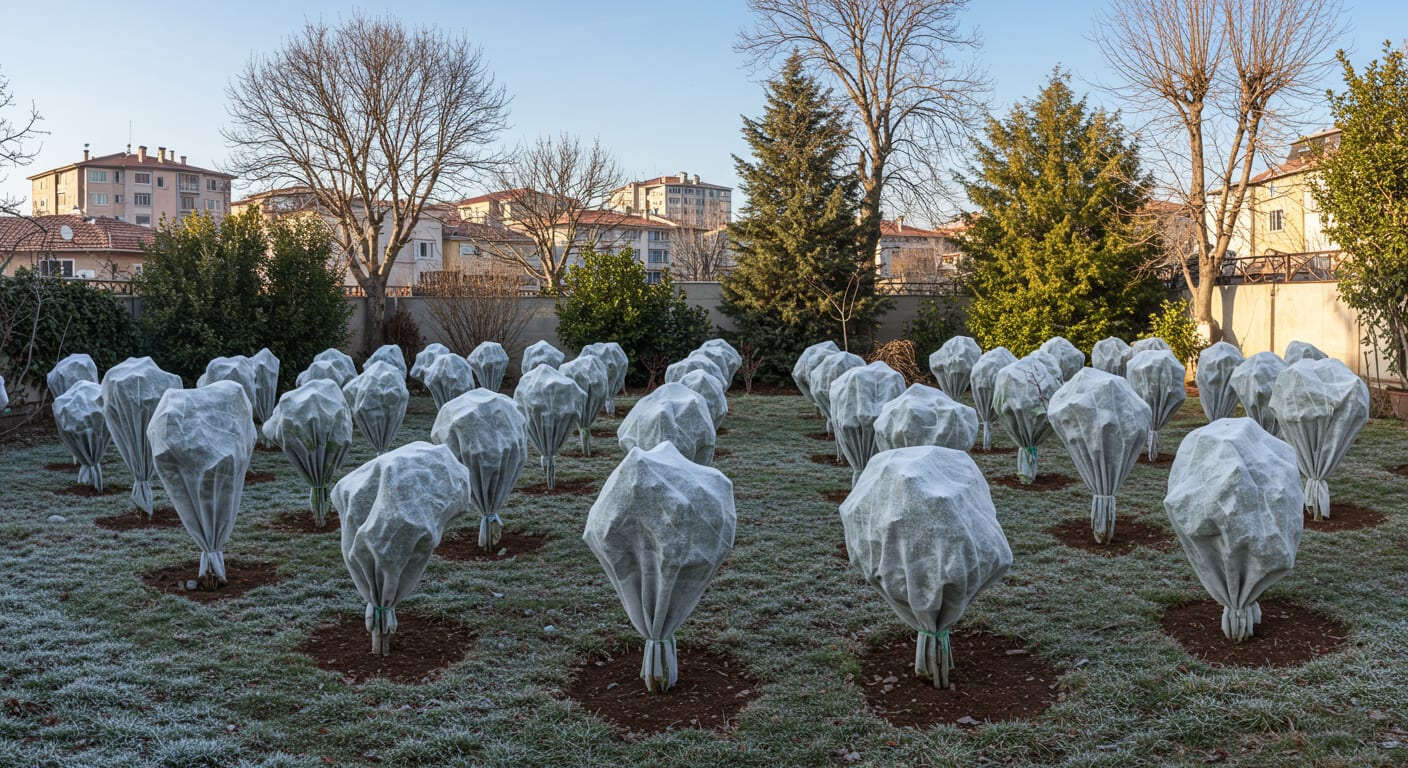 Bahçe bitkilerinin agrofiltre örtü ile dona karşı korunması